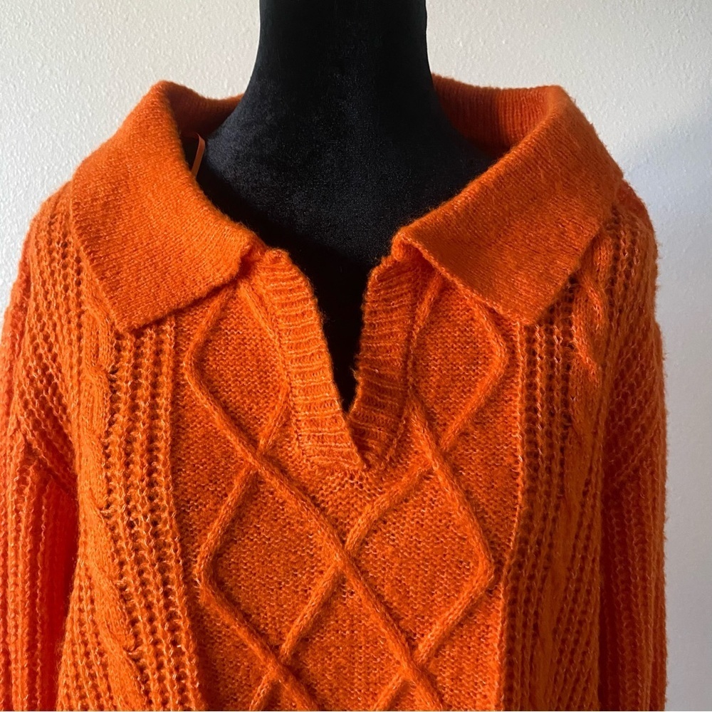 New with tags 80 Park women’s orange sweater size XL - Picture 9 of 10
